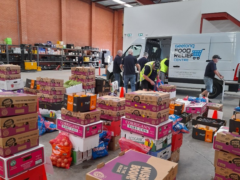 Geelong Food Relief - food boxes and van
