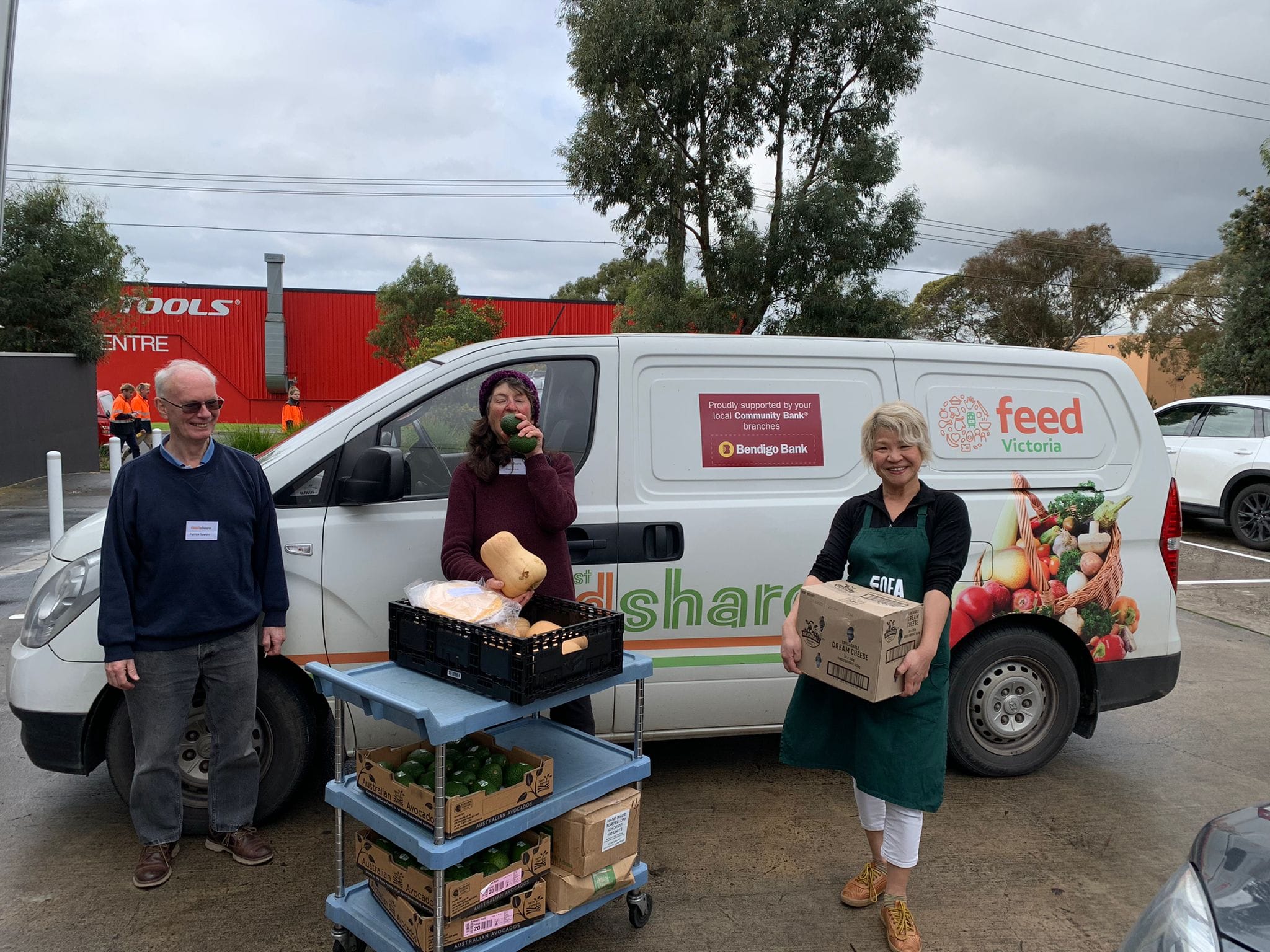 The team at Outer East Food Share deliver food