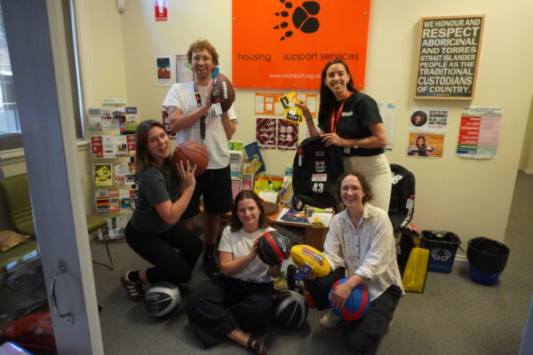 Active Future recipients Wombat Housing with donated goods