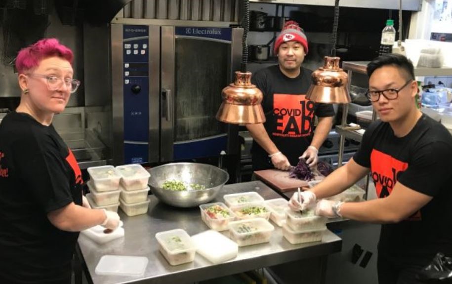 The EAD Team prepping meals