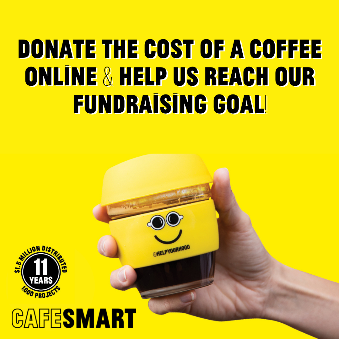 Donate the cost of a coffee online & help us reach our fundraising goal